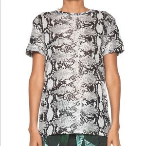 NWOT ZARA Short Sleeve Baggy Python Tunik Top